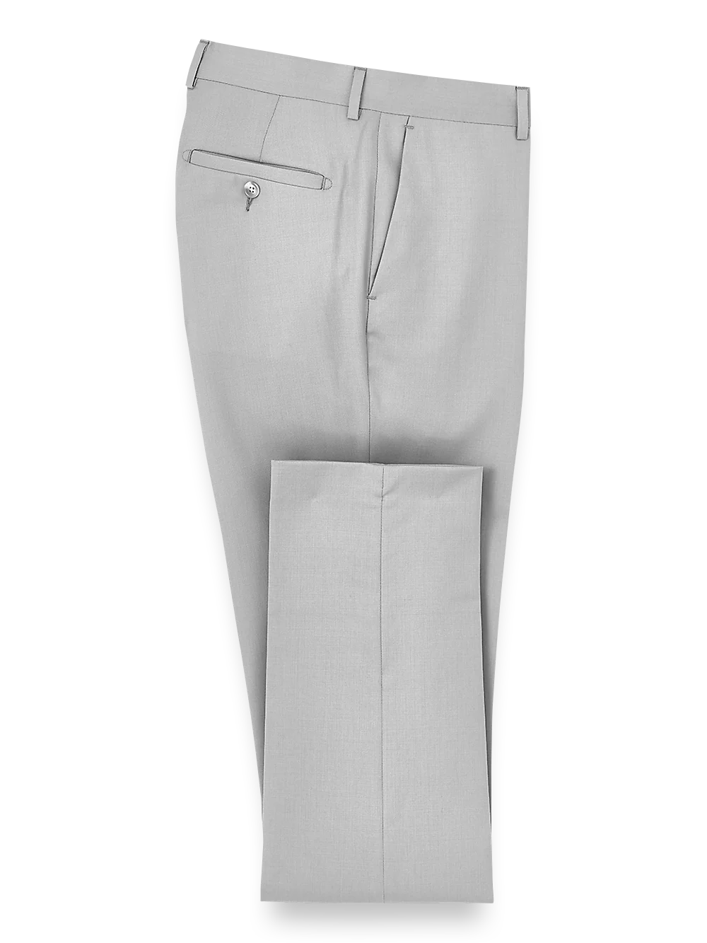 Wool Gabardine Pants - Light Grey