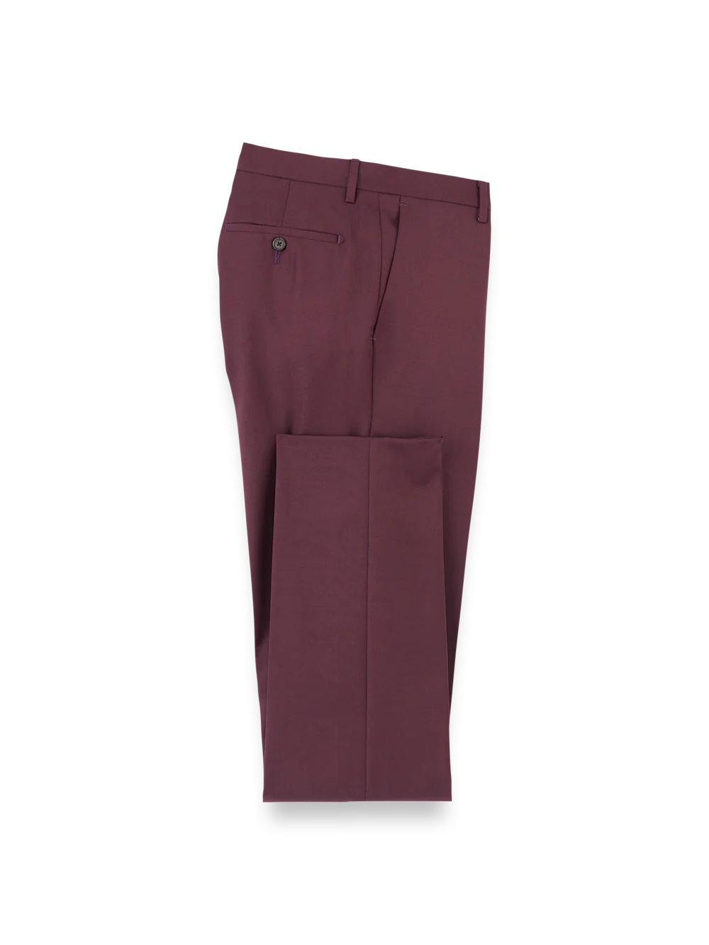 Wool Gabardine Pants - Burgundy