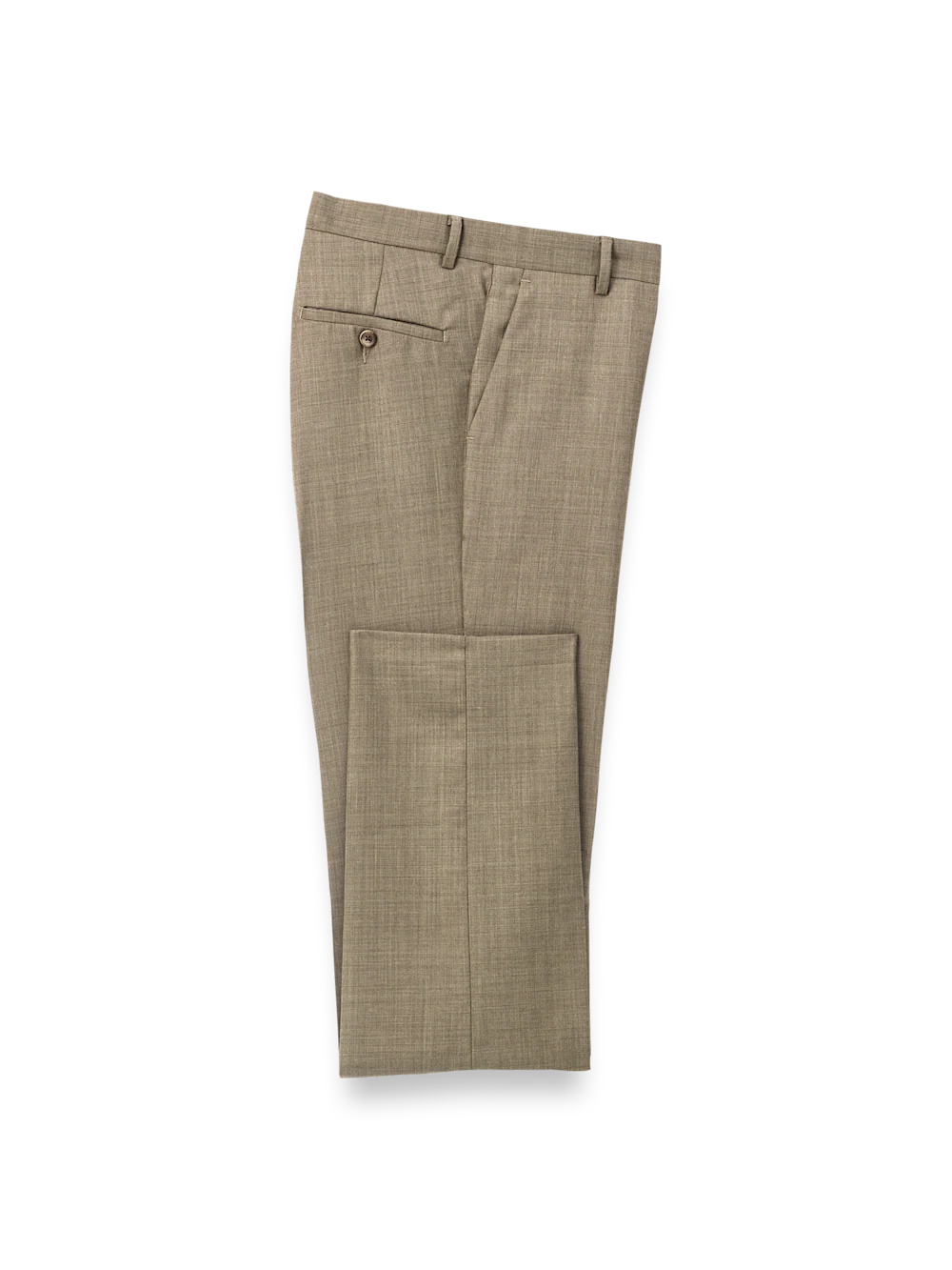 Wool Sharkskin Pants - Light Brown