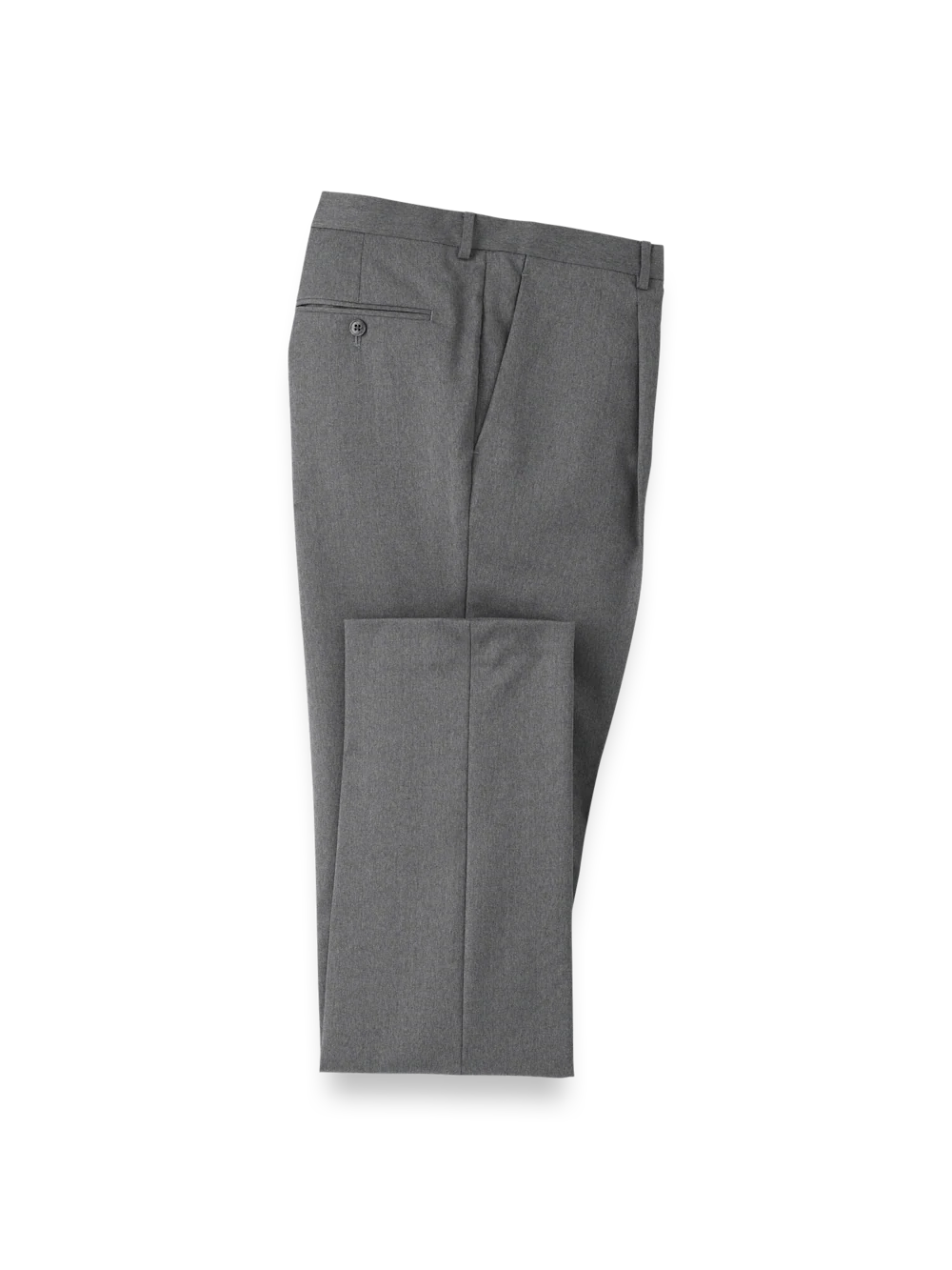 Wool Single Pleat Pants - Grey